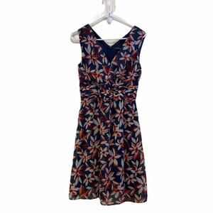 Flower Printed Midi Dress 8US-Blue  Espirit Brand